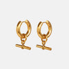 Golden Bar Hoop Earrings