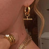Golden Bar Hoop Earrings