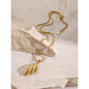 18K Golden Wave Pendant Necklace