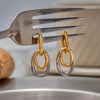 Dual Harmony Hoop Earrings