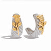 Golden Bloom Hoop Earrings