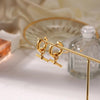Golden Bar Hoop Earrings