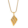 18K Golden Wave Pendant Necklace