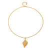 18K Golden Wave Pendant Necklace